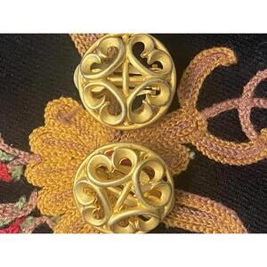 Anne Klein Vintage Decorative Clip Earrings